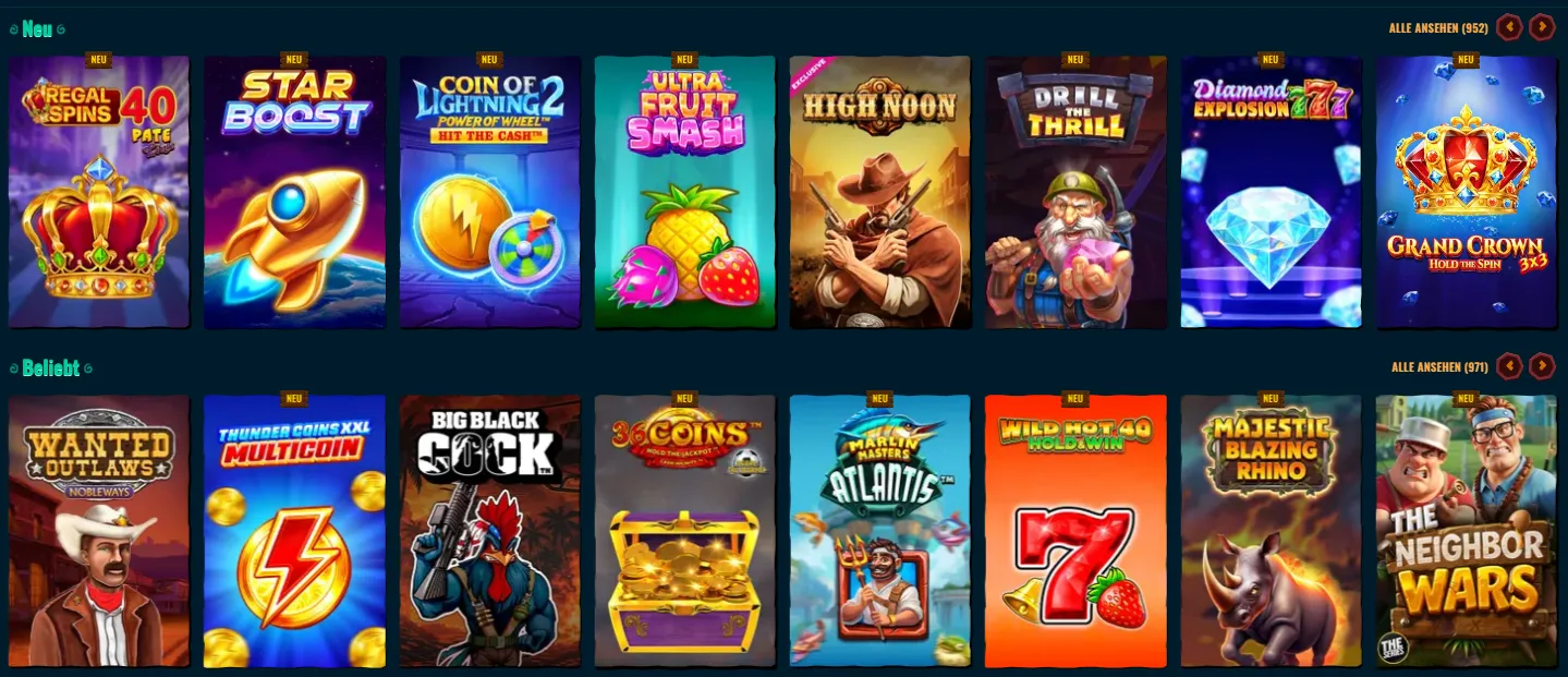 Spinanga Casino Spiele und Live-Casino