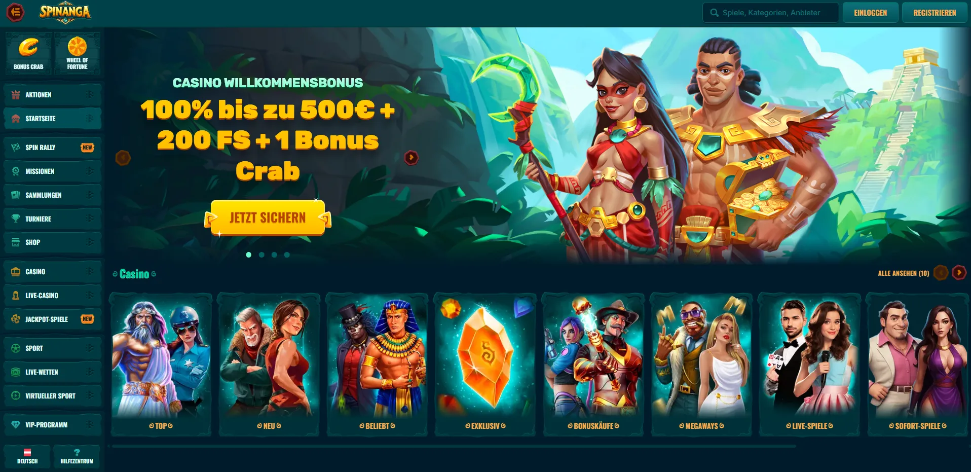 Spinanga Casino Übersicht