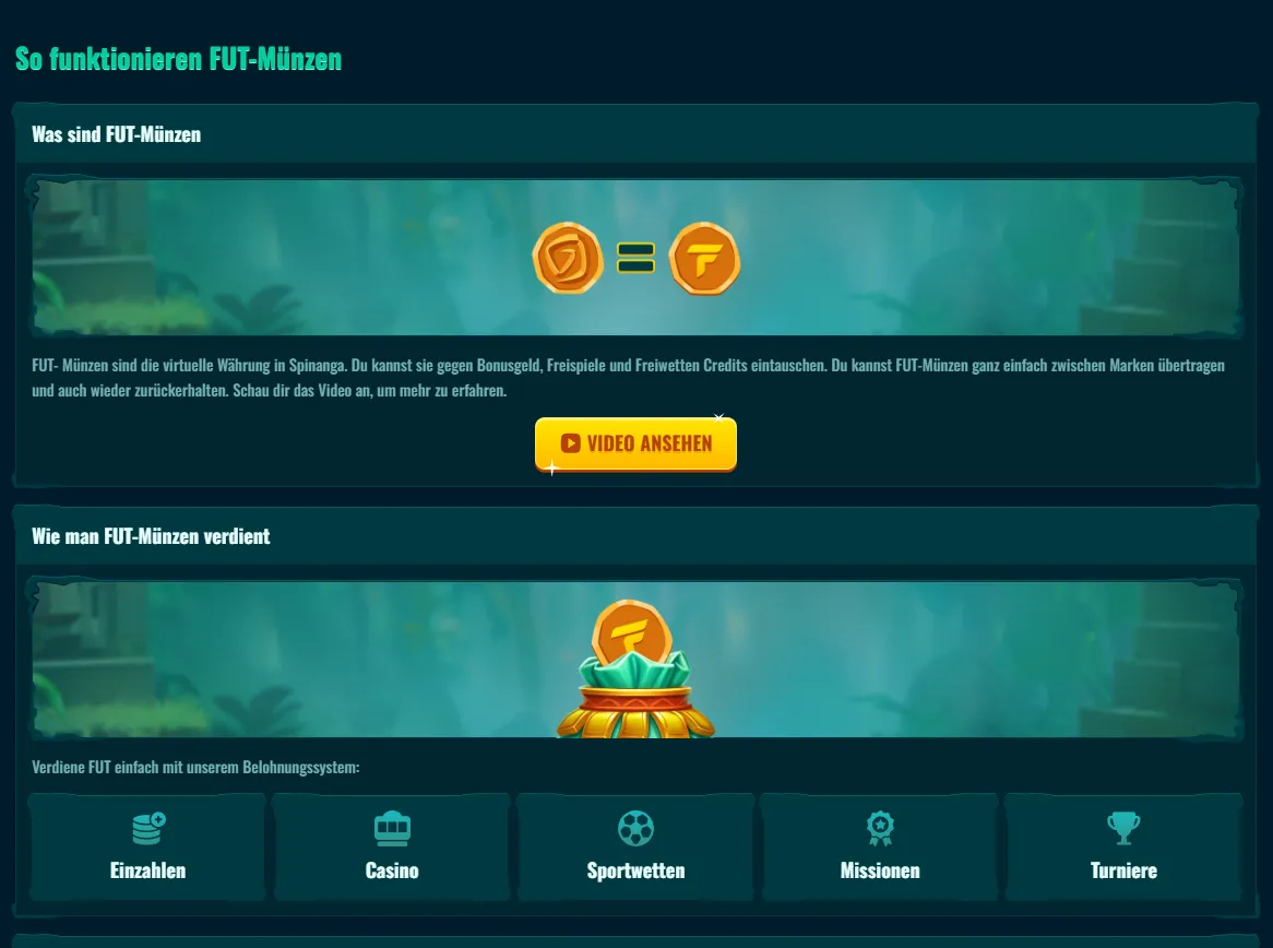 FUT Coins für Sportwetten bei Spinanga