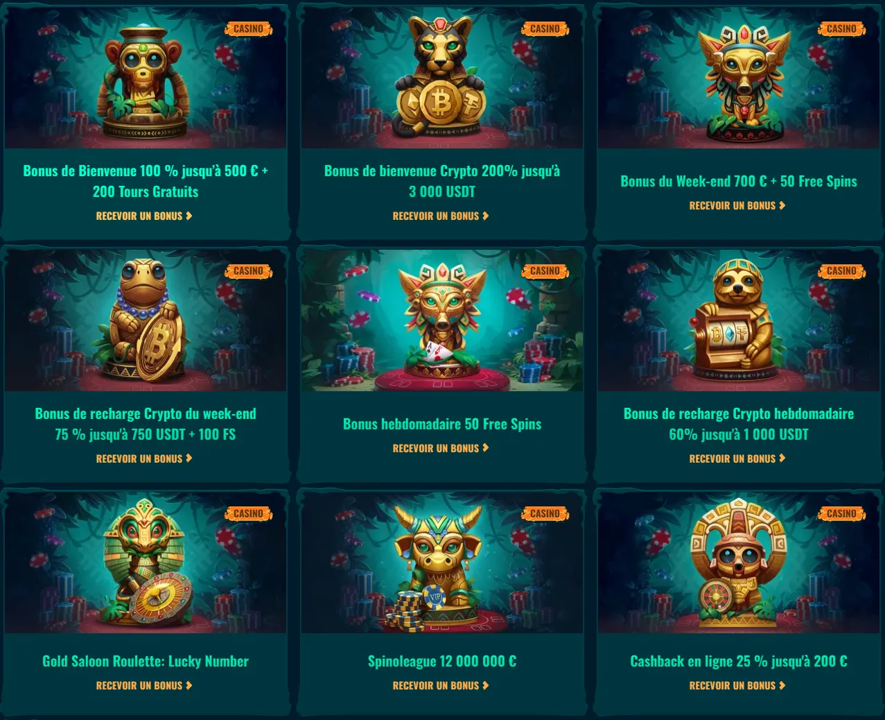 Promotions casino Spinanga