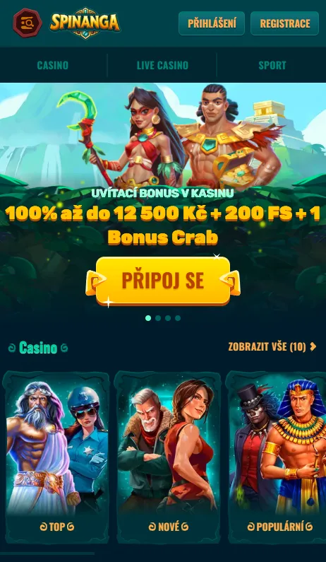Mobilní přístup ke Spinanga přes prohlížeč