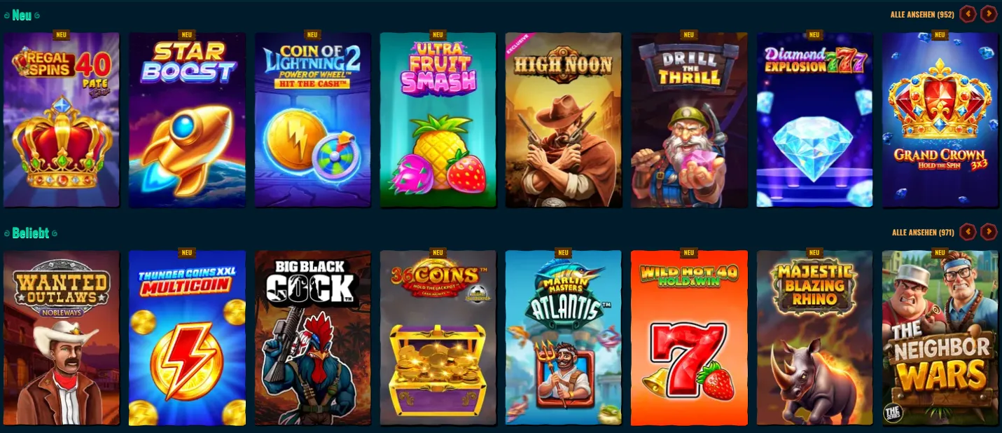 Casino Spiele bei Spinanga