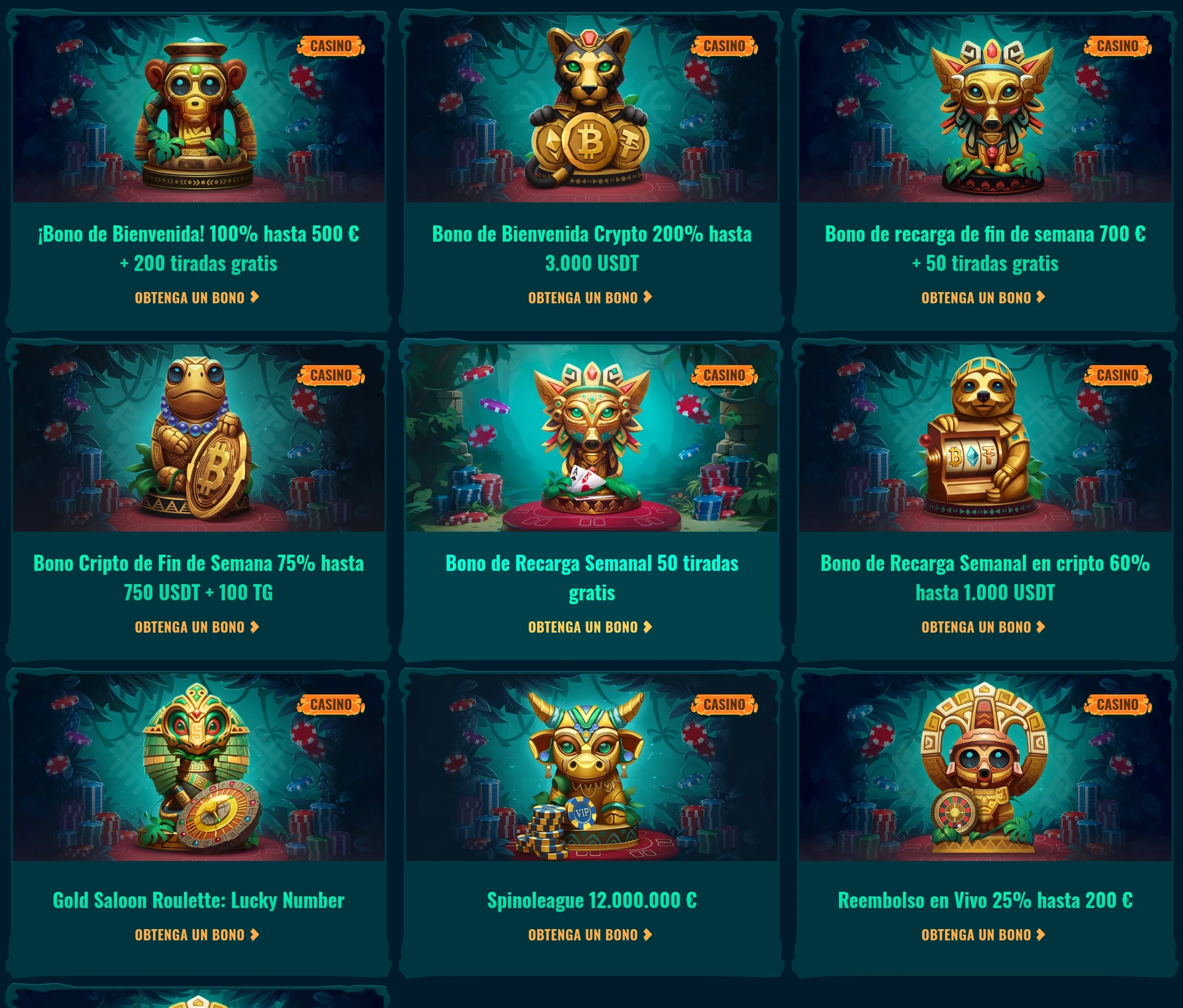 Promociones de casino de Spinanga