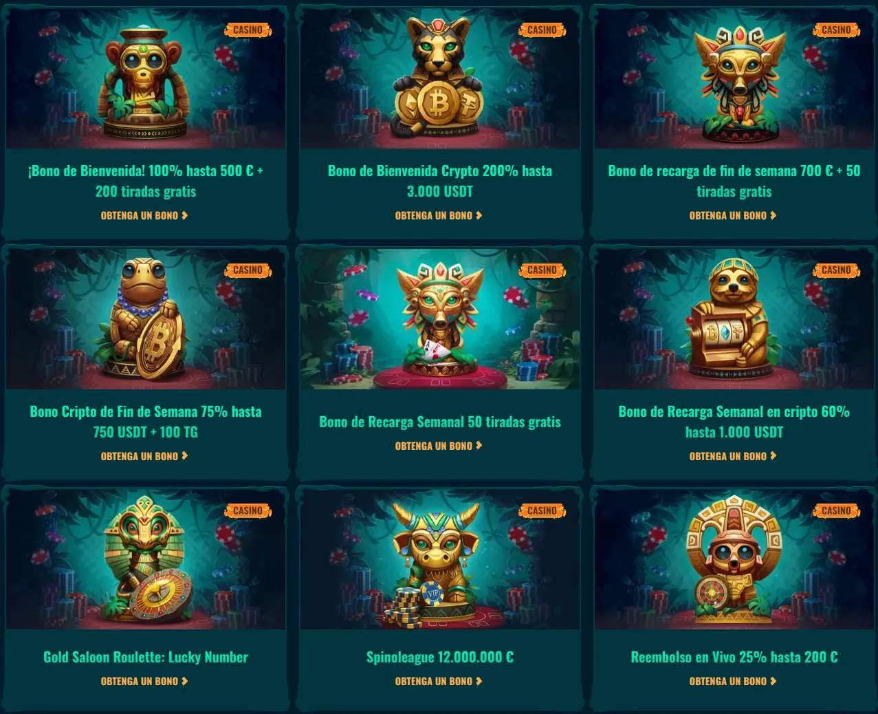 Promociones y recompensas del casino Spinanga