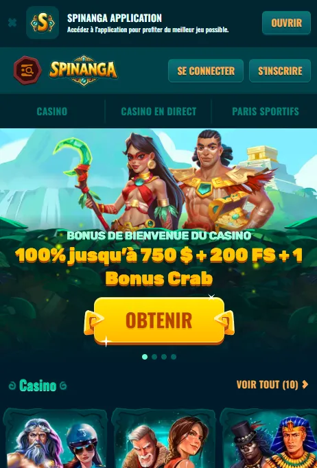 Expérience mobile Spinanga