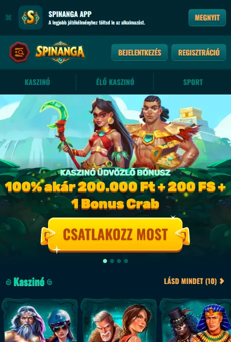 Spinanga mobilos böngészős használat