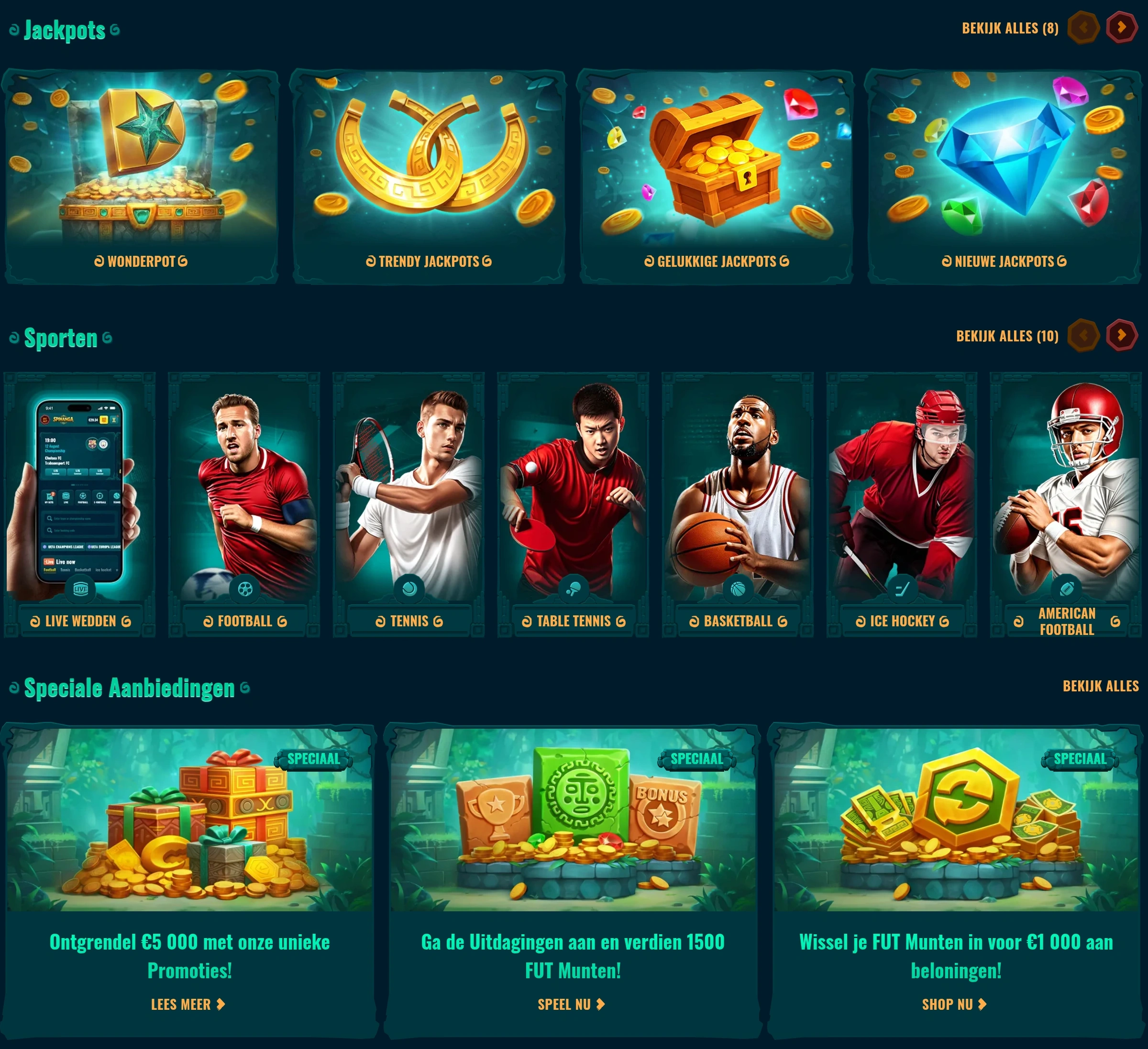 Casino en sport van Spinanga