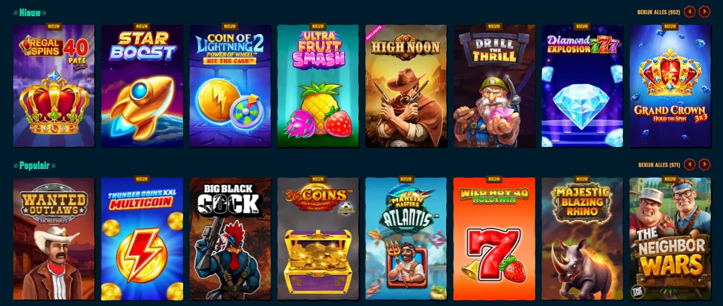 Casinoaanbod van Spinanga
