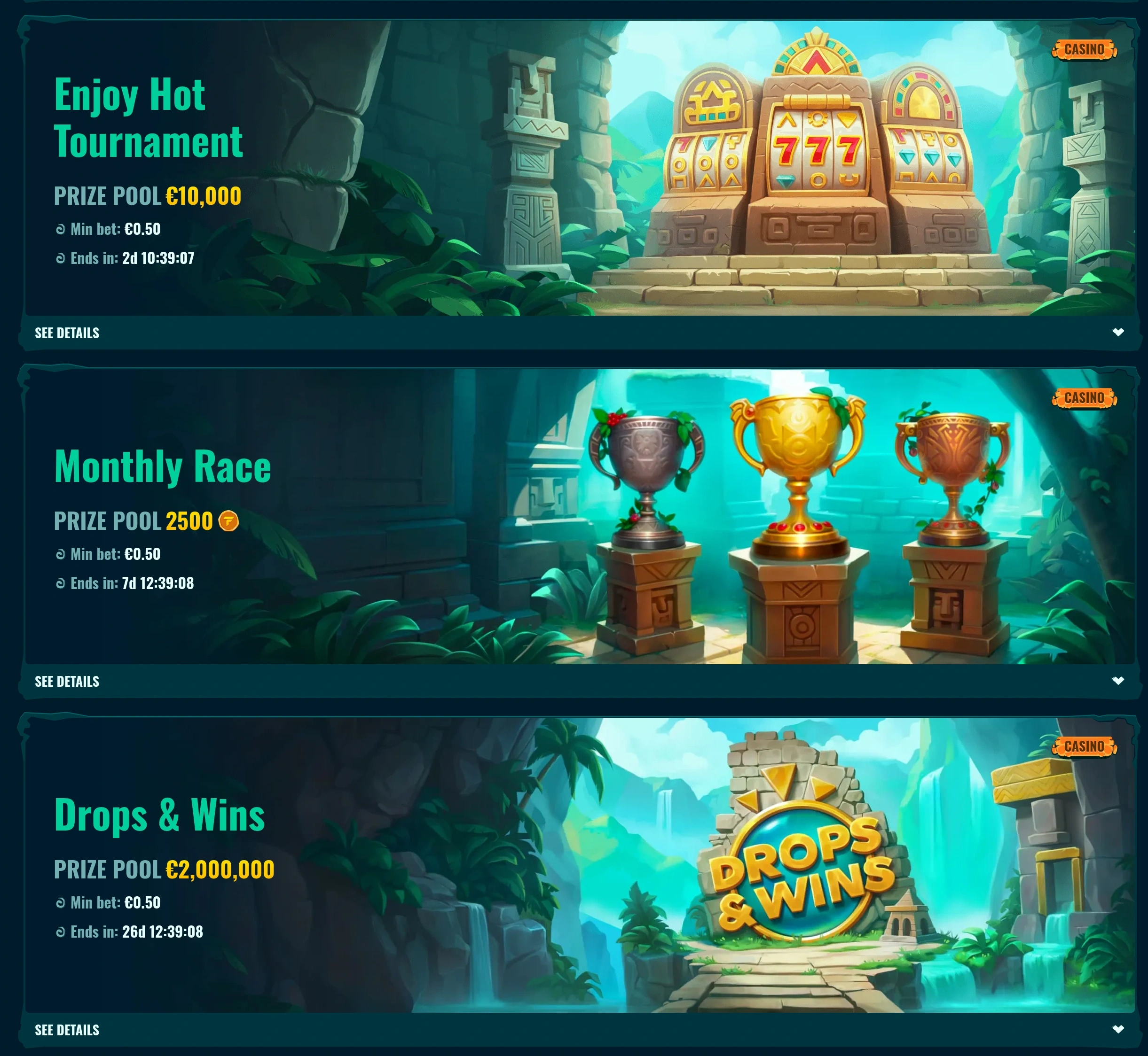 Spinanga casino tournament rewards