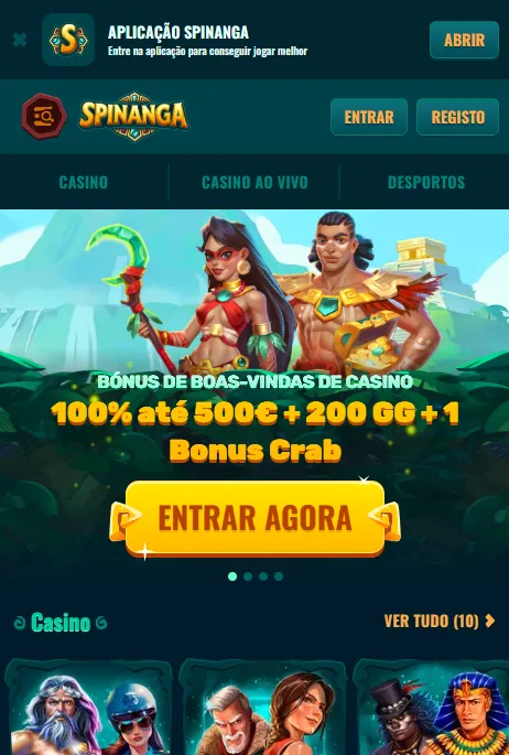 Experiência móvel Spinanga