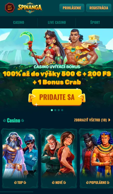 Pridanie mobilného webu Spinanga na plochu