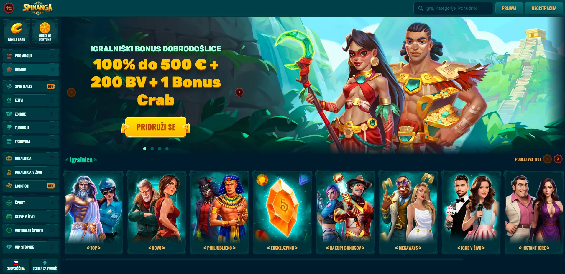 Pregled casinoja Spinanga